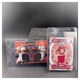 (2 Qty) Patch Football Cards Including Joe Flacco