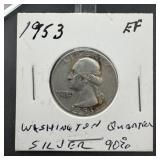 1953 Washington Quarter EF SILVER
