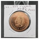 1 oz Copper Aztec Round