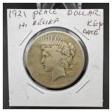 1921 Peace Silver Dollar Key Date