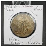 1885 Switzerland Silver Coin