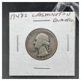 1948-S Washington Silver Quarter