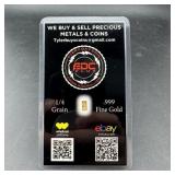 1/4 Grain .999 Fine Gold