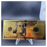$100 Gold-Plated Note
