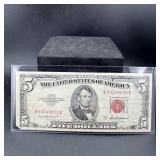 1953a $5 Red Seal Note