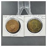 (2) 1960s Tokens
