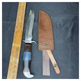 Lmk 16' Bowie Knife W/ Leather Sheath