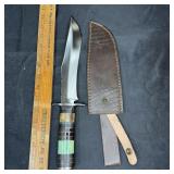 Lmk 16' Bowie Knife W/ Leather Sheath