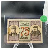 Germany 75 Pfennig Note