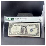 1957a $1 Silver Certificate Grade 67