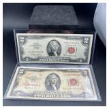 (2) 1963 $2 Red Seal Notes