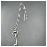 Sterling Silver Skeleton Key Necklace