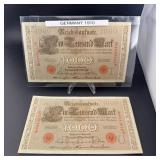 1910 Germany 1000 Mark Note