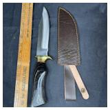Lmk 14' Bowie Knife W/ Leather Sheath