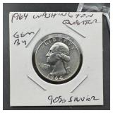 1964 Washington Silver Quarter
