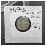 1917-S Mercury Silver Dime