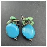 Barse sterling silver turquoise earrings.