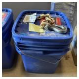 Bucket Of 3/8 Inch X 20 Foot Lock Chains; 3 Chains