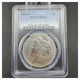 1883-o Morgan Silver Dollar Pcgs Ms64