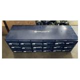 Metal Toolbox W/ Bins And Contents W/ Inserts