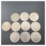(10) 1976 Bicentennial Eisenhower Dollars