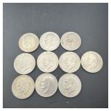 (10) 1976 Bicentennial Eisenhower Dollars
