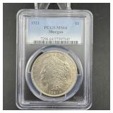 1921 Morgan Silver Dollar Pcgs Ms64