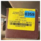 Stainless Phillips Flat Head Screws (100 Qty)