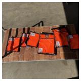 (8 Qty) Hi-vis Orange Safety Vests 4xl-5xl