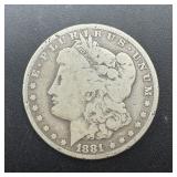 Rare 1881-cc Morgan Silver Dollar, Short Mintage