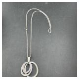 Sterling silver necklace; 18'; marked 925; approx