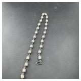Sterling silver beaded necklace marked 925 Mexico;