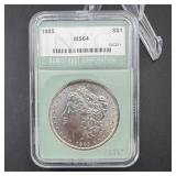 1885 Morgan Silver Dollar Ntc Ms64