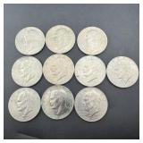 (10) 1976 Bicentennial Eisenhower Dollars