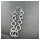 Sterling silver bracelet adjustable 7 1/2''9';