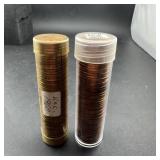(2 Tubes) 1960 & 1960-D UNC Lincoln Memorial Cents