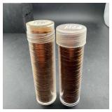 (2 Tubes) 1962-D & 1960 UNC Lincoln Memorial Cents