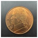1 Oz. Copper Round, see photo for design