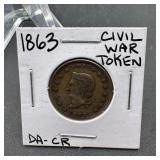 1863 Civil War Token