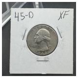 1945-S Washington Silver Quarter