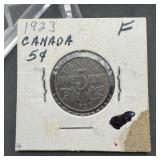 1923 Canada 5 Cents