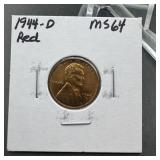 1944-D Lincoln Cent MS64 Red