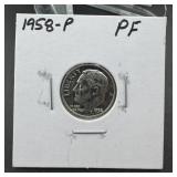 1958 Roosevelt Dime Proof