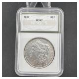 1889 Morgan Silver Dollar NGS MS67 Toner