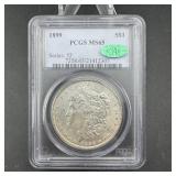 1899 Morgan Silver Dollar PCGS MS65 CAC Key Date L