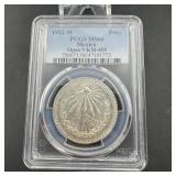 1932-M Mexico Peso PCGS MS66; Open 9 KM-455.