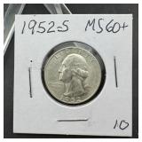 1952-s Washington Silver Quarter - Higher Grade