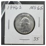 1946-S Washington Silver Quarter - Higher Grade