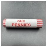 50ï¿½ Wheat Cent Roll w/ 1914-S & 1955-S Ends