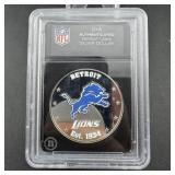 2015 Detroit Lions Nfl Authenticated Silver Dollar
